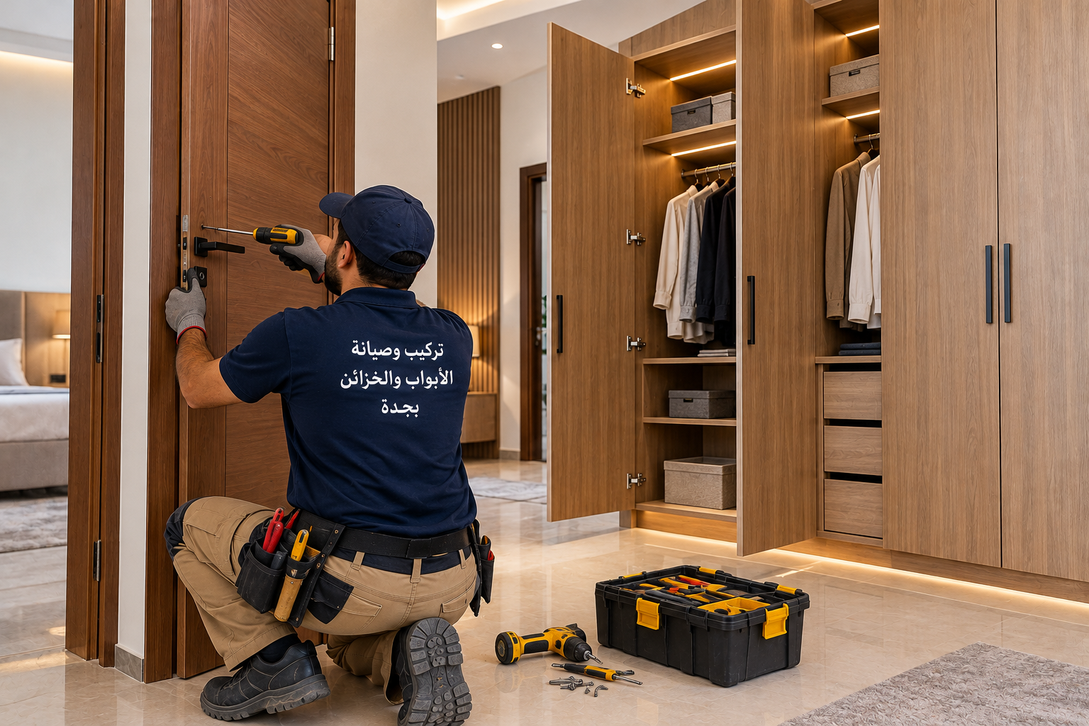 تركيب وصيانة الأبواب والخزائن بجدة